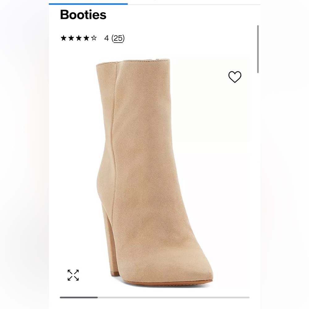 **brand NEW** Vince Camuto booties. Size 7 in beige. Never worn.